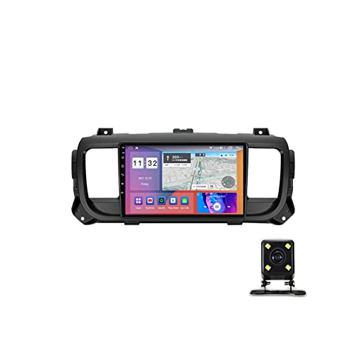 Android Autoradio Für Citroen Jumpy 3/Peugeot Expert 3 2016-2021, Autoradio Mit 9" Touchscreen-Bildschirm Unterstützt GPS/Bluetooth/USB/WiFi/FM/Lenkradsteuerung/Carplay/DAB+,M400s von MGYQ