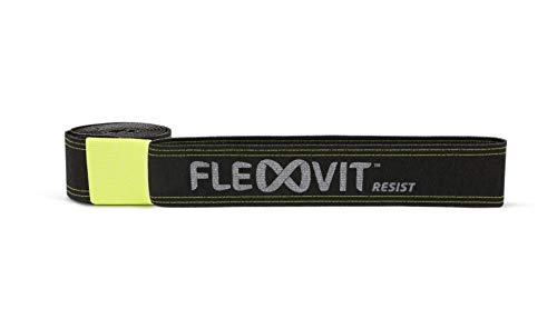 FLEXVIT Resist Fitnessband Schwarz (Sehr stark) - Fitnessbänder für effektives Ganzkörpertraining, HIT, Koordination, Stabilisierung und Sprungkraft, 4 Stärken, Anfänger und Profis, Waschbar von FLEXVIT