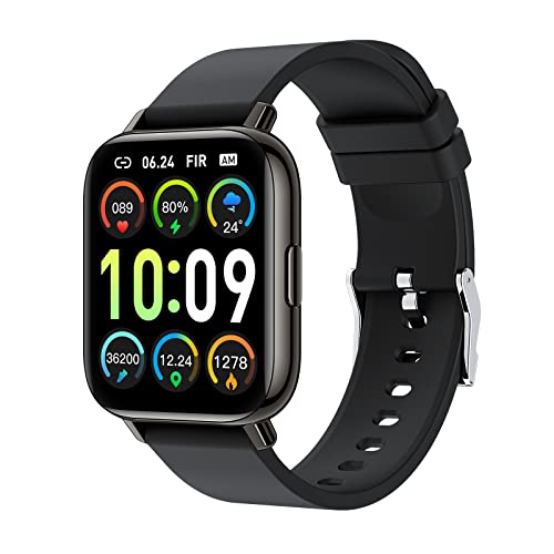 MICGIGI Herren Damen Smartwatch,1.69 Zoll Smart Watch mit Pulsmesser Schlafmonitor,IP68 Wasserdicht Fitnesstracker,Fitnessuhr mit Schrittzähler von MICGIGI