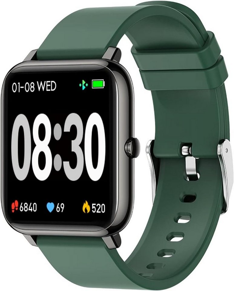 MICGIGI Fur Herren Damen mit Schrittzähler Smartwatch (1,4 Zoll, Andriod iOS), mit Pulsmesser Schlafmonitor, Fitnesstracker mit Stoppuhr, Fitnessuhr von MICGIGI