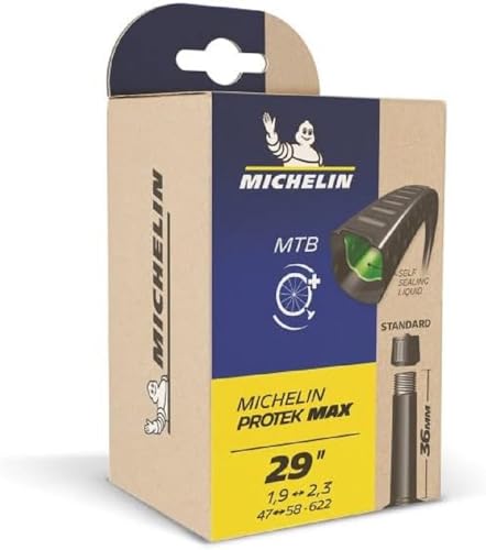 MICHELIN Unisex-Adult Tube Intérieur C4 Protek Max, Valve Schrader-35mm, 26" 1.9-2.3, Black, 48 von MICHELIN