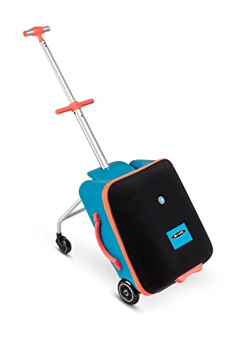 Micro Kickboard - Luggage Eazy - Faltbarer und fahrbarer Gepäckkoffer in Schweizer Design für Kinder ab 18 Monaten, Ozeanblau von MICRO