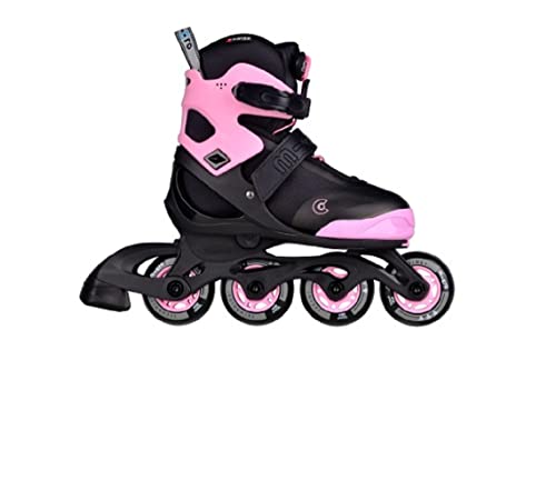 Micro Mobility Joy Inline Skates aus Polypropylen in der Farbe Schwarz-Pink Größe: 33-36, MIS0127 von MICRO