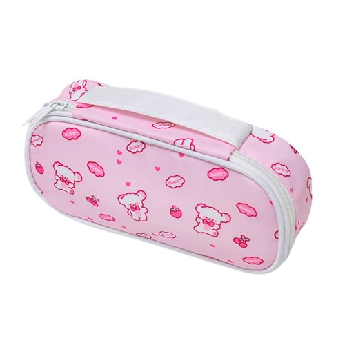 MIEDEON Teenager Mäppchen für Schreibwaren Bleistifttasche Süß Federtasche Mädchen Cartoon Federmäppchen Große Kapazität (Rosa,8.4X4.3In) von MIEDEON