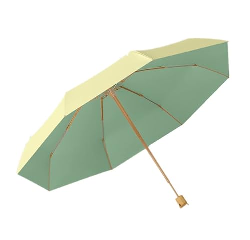 MIEDEON Umbrella Mehrfarbig Regenschirm Mulltifunktion Sonnenschirm UV Schutz Regenschirm Elegant Sonnenschirm Taschenschirm (Grün,One Size) von MIEDEON