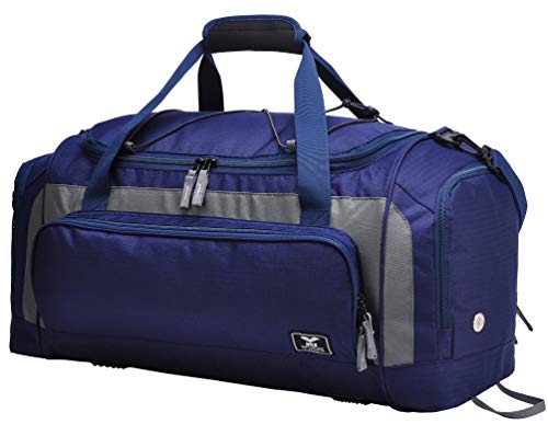 MIER Reisetasche Leicht große Sporttaschen Herren Reisegepäck mit Schuhfach für Reise Gym Wochenend-Workout, 60L (Marineblau) von MIER
