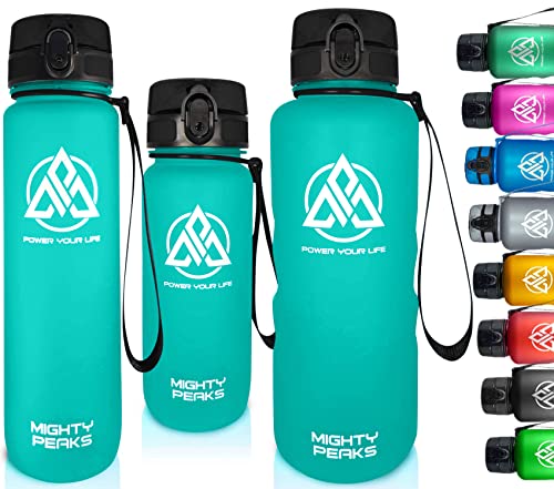 MIGHTY PEAKS Sport-Trinkflasche 1.5 liter auslaufsicher 1.5 l-Gym Water Bottle Pepper-mint Trinkflasche-Plastik Fitness-Studio-BPA frei-Wasserflasche 1,5l 1.5l grün von MIGHTY PEAKS