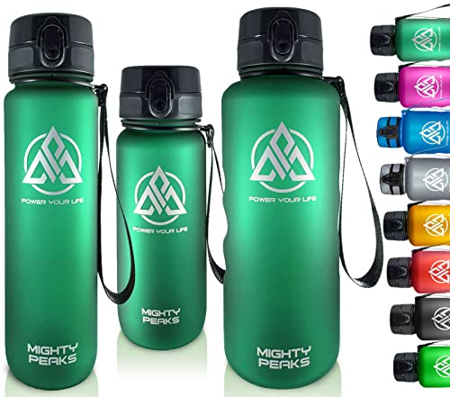 MIGHTY PEAKS Tritan XL Sport Trinkflasche 1.5 liter BPA frei, 1500ml 1 5 liter 1,5 liter Wasserflasche 1,5 liter, Grün,Gruen,Green, Sportflasche für Fahrrad,Fitness,Fussball,Kinder,Wandern von MIGHTY PEAKS