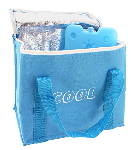 MIK funshopping 7,5L Kühltasche mit Kühlakku, Thermotasche Cooler Bag Lunchtasche Picknicktasche isoliert, faltbar, für Lebensmitteltransport (Blau) von MIK funshopping