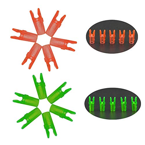 MILAEM 50 Stück Bogenschießen Pfeilnocken Kunststoff Pfeil Nock Pfeil Pin für ID 3.2mm Pfeilschaft (Grün) von MILAEM