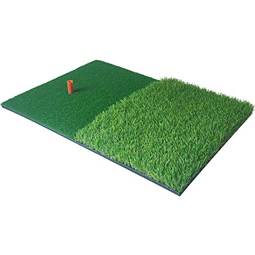 MILUZD Golf ÜBungs Matte Nylon Gras Gummi Tee AußEn Golf Matte Robustes Trainings Polster 40X60Cm von MILUZD