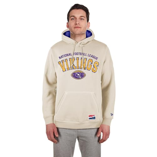 MINNESOTA VIKINGS New Era Cap NFL 3rd Down Hooded Pullover Classic Stone Official Team Color Unisex 3XL von Minnesota Vikings
