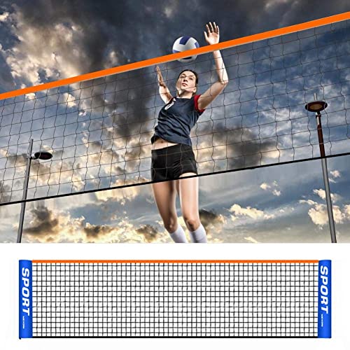 MISETA Tragbares Badmintonnetz Garten Outdoor Volleyball Netz 3 m / 4 m / 5 m / 6 m strapazierfähiges Nylon Einfache Einrichtung für Tennis Volleyball Training Sport (Größe: 4,1 m) von MISETA