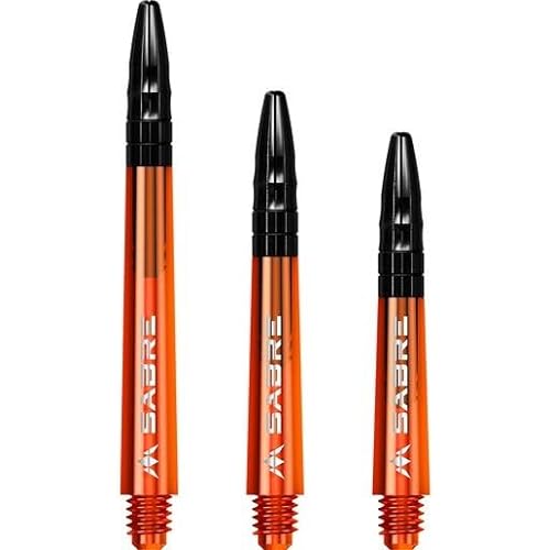 Mission Sabre Dart Shafts in verschiedenen Designs stems Dartshafts Shaft Orange Tweenie Plus = 44mm von MISSION