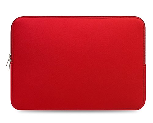 11 Zoll Basics Schutzhülle Handtasche Schulter Tasche Notebooktasche Laptop Sleeve Laptop Hülle für Tablets Rot von MISSMAO