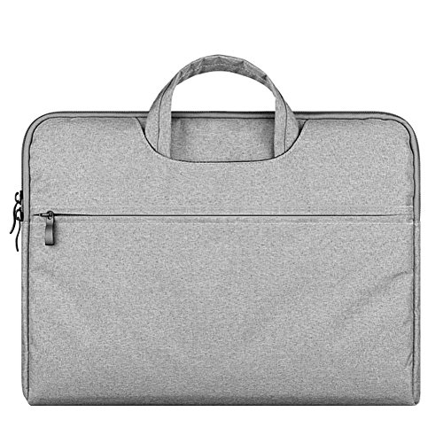 Laptoptasche Wasserfeste Umhängetasche Notebook Hülle Tasche für 11-11.6 Zoll Laptop/MacBook Pro/MacBook Air Grau von MISSMAO