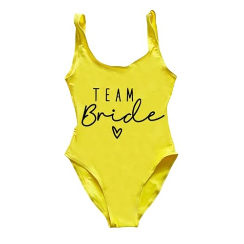 MITALITY Bikini Damen Einteilige Badeanzug Frauen Team Braut Sommer Badelor Party Schwimmanzug Strandkleidung-10-L von MITALITY