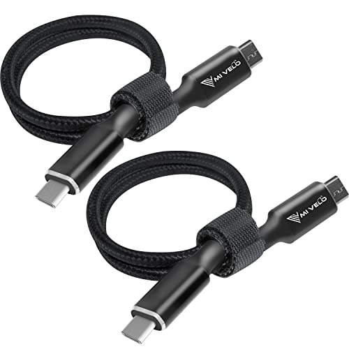 MIVELO E-Bike Ladekabel Set (2St.) für Bosch Intuvia, Kiox, Nyon (alt) - für iPhone Lightning oder Android USB-C, Micro USB Kabel für E-Bike Display 35 cm, OTG-Funktion, eBike Zubehör, 2 Stück von MIVELO