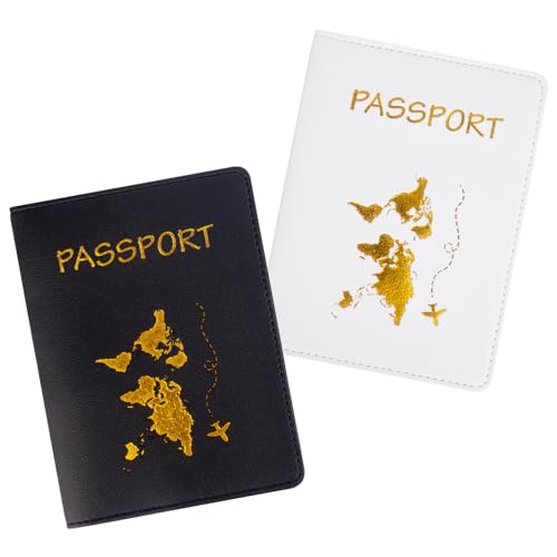 MJFENDAI 2 Stücke Reisepass Hülle, Reisepasshülle, Passport Holder für Kreditkarten, Ausweis und Reisedokumente, Robuste Reißfeste Passhülle als Schutz vor Schmutz von MJFENDAI