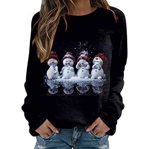 MJIQING Black Friday Woche Weihnachten Pullover adventskalender 2023 Frauen Black Friday Woche Weihnachten Pullover Damen Weihnachten Sweatshirt Damen Pullover Weihnachten lustig Christmas Shirt von MJIQING
