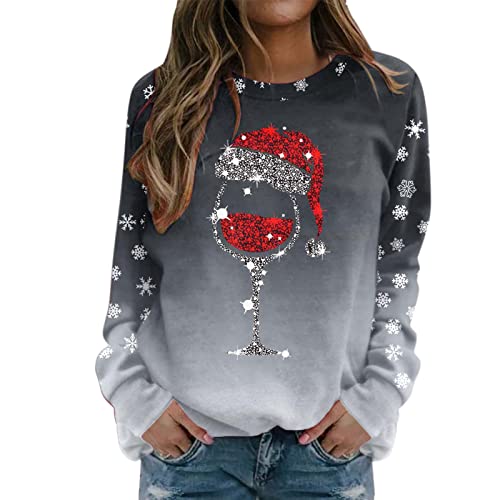 MJIQING Christmas Sweater Fleece Pulli Damen Pullover Damen grün Long Sweatshirt Damen Pullover mädchen Pullover Jungen Sweatshirt Damen lang Pulli Oversize Damen von MJIQING