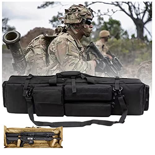 MJZYP Futteral Gewehrtasche, Doppel Waffentasche mit Nylonmaterial, Feste Basis, Große Kapazität, Wasserdichtem Stoff, Airsoft-Koffer zum Klettern, Klettern, Angeln, Camping, Jagen,Tarnen C von MJZYP