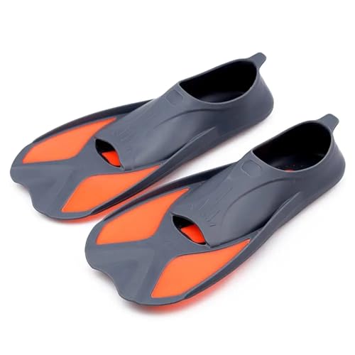 Schwimmflossen 1 Paar Schwimmflossen Größe 30-37 Kurze Flossen Tauchschuhe Tauchen Schwimmausrüstung Schwimmflossen FüR Das Training ( Color : Gray orange XS ) von MKLHAVB
