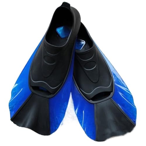 Schwimmflossen Flossen for Männer, Frauen Froschschuhe Schwimmen Schnorchelausrüstung Schwimmflossen FüR Das Training ( Color : Blue , Size : XL ) von MKLHAVB