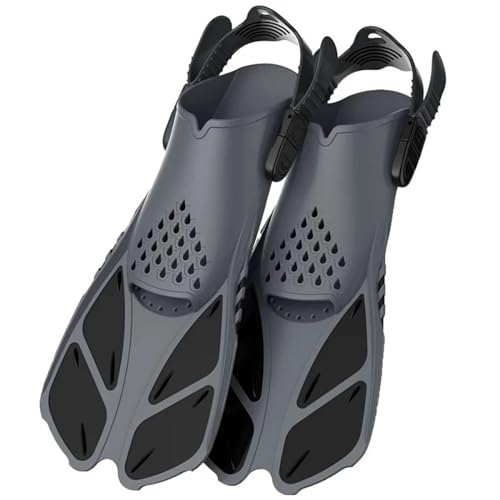 Schwimmflossen Schnorchel-Fuß-Tauchflossen, verstellbar, for Erwachsene, Schwimmkomfort, Flossen, Schwimmausrüstung, Wassersport Schwimmflossen FüR Das Training ( Color : Black , Size : L/XL ) von MKLHAVB