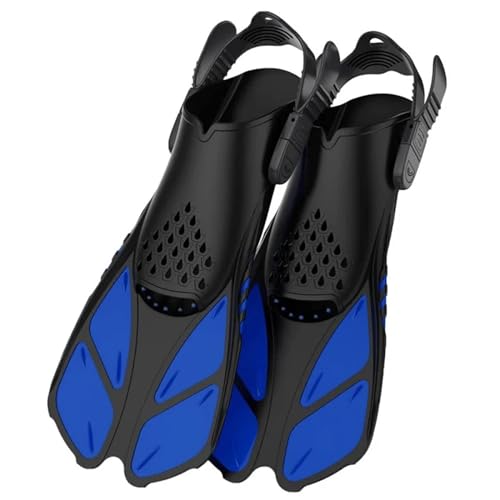 Schwimmflossen Schnorchel-Fuß-Tauchflossen, verstellbar, for Erwachsene, Schwimmkomfort, Flossen, Schwimmausrüstung, Wassersport Schwimmflossen FüR Das Training ( Color : Blue , Size : L/XL ) von MKLHAVB