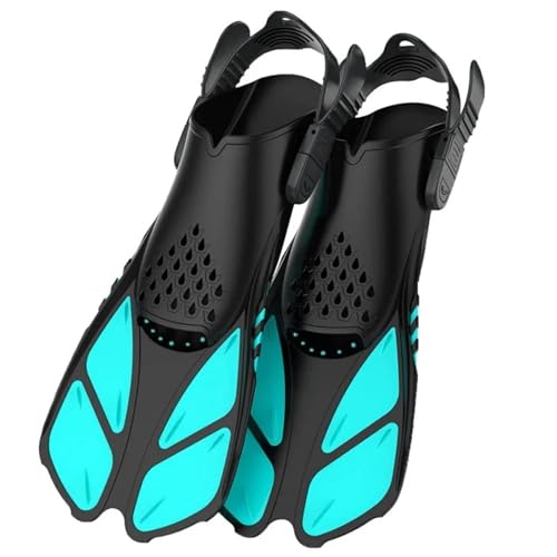 Schwimmflossen Schnorchel-Fuß-Tauchflossen, verstellbar, for Erwachsene, Schwimmkomfort, Flossen, Schwimmausrüstung, Wassersport Schwimmflossen FüR Das Training ( Color : Light Blue , Size : S/M ) von MKLHAVB