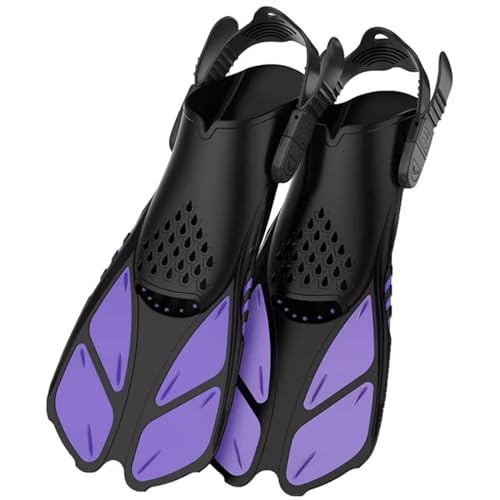 Schwimmflossen Schnorchel-Fuß-Tauchflossen, verstellbar, for Erwachsene, Schwimmkomfort, Flossen, Schwimmausrüstung, Wassersport Schwimmflossen FüR Das Training ( Color : Purple , Size : S/M ) von MKLHAVB