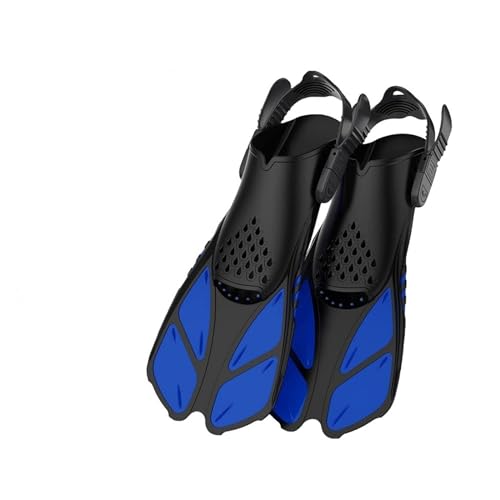 Schwimmflossen Schnorchelflossen Verstellbare Schwimmflossen Reisegröße Kurze Schwimmflossen Offene Ferse for Schnorcheln Tauchen Erwachsene Schwimmflossen FüR Das Training ( Color : Blue , Size : ML von MKLHAVB