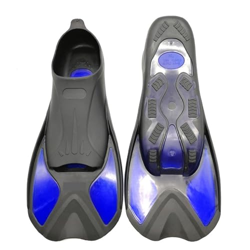 Schwimmflossen Schwimmflossen Erwachsene Schnorcheln Fuß Flipper Tauchflossen Anfänger Schwimmausrüstung Tragbar Schwimmflossen FüR Das Training ( Color : Blue , Size : XL ) von MKLHAVB