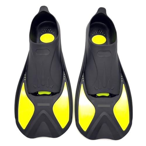Schwimmflossen Schwimmflossen Erwachsene Schnorcheln Fuß Flipper Tauchflossen Anfänger Schwimmausrüstung Tragbar Schwimmflossen FüR Das Training ( Color : Yellow , Size : L ) von MKLHAVB