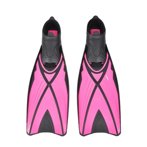 Schwimmflossen Tauchflossen Schnorcheln Schwimmflossen Flexibler Komfort Vollfußflossen for Tauchsocken oder Schuhe Wassersport Schwimmflossen FüR Das Training ( Color : Pink , Size : L ) von MKLHAVB