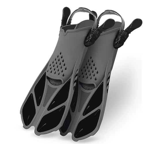 Schwimmflossen Verstellbare Schwimmflossen Erwachsene Schnorchel Fußflossen Tauchflossen Anfänger Wassersportausrüstung Tragbare Tauchflossen Schwimmflossen FüR Das Training ( Color : Black , Size : S von MKLHAVB