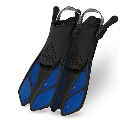 Schwimmflossen Verstellbare Schwimmflossen Erwachsene Schnorchel Fußflossen Tauchflossen Anfänger Wassersportausrüstung Tragbare Tauchflossen Schwimmflossen FüR Das Training ( Color : Blue , Size : S/ von MKLHAVB