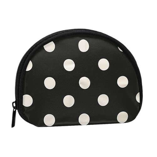 Kleines Portemonnaie mit schwarz-weißen Punkten, Mini-Geldbörse, Kleingeldtasche, Münzfach für den täglichen Gebrauch und als Geschenk, Schwarz , Einheitsgröße, Münztasche von MKNAZ