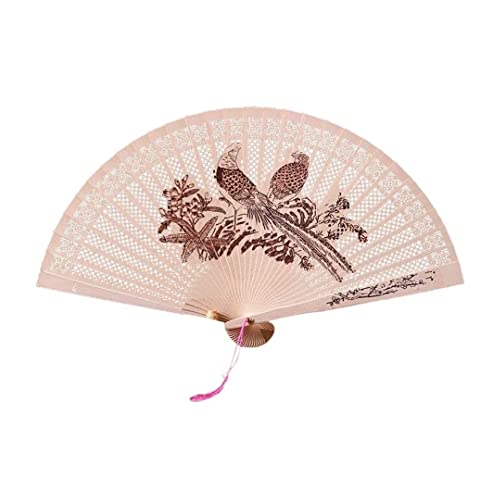 MMRTDJDR Chinesisch-japanischer Klappfächer - Handgefertigt, hohles Design, für Hochzeiten, Auftritte und Dekoration - Traditionelles Geschenk von MMRTDJDR