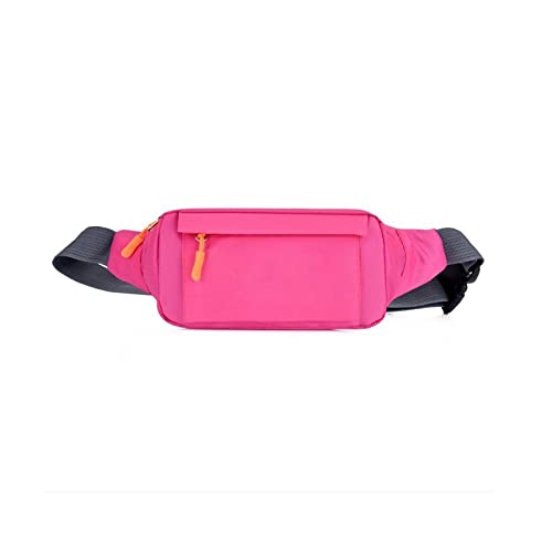 MMRTDJDR Mehrfarbige wasserdichte Bauchtasche für Herren - Ideale Lauf- und Outdoor-Sporttasche (Hot Pink) von MMRTDJDR