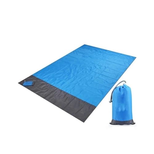 MMRTDJDR wasserdichte klappbare Strandmatte für Outdoor-Camping und Picknick - Blau, 200cm x 140cm von MMRTDJDR