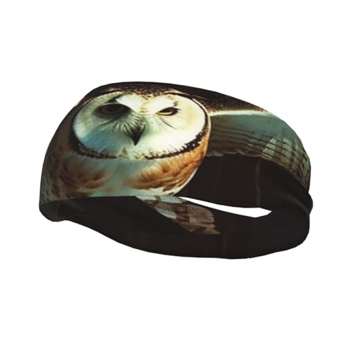 Flying Owl Sport-Stirnbänder für Damen und Herren, feuchtigkeitsableitende Haarbänder für Tennis, Laufen, Basketball, Yoga, Fitness und mehr. von MMSJSBVY