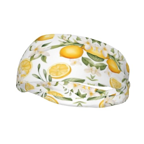 Fresh Tropical Lemons Sport-Stirnbänder für Damen und Herren, feuchtigkeitsableitende Haarbänder für Tennis, Laufen, Basketball, Yoga, Fitness und mehr. von MMSJSBVY