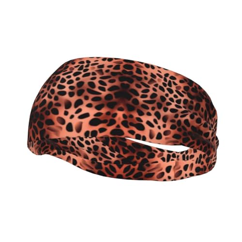 Leoparden-Sport-Stirnbänder für Damen und Herren, feuchtigkeitsableitende Haarbänder für Tennis, Laufen, Basketball, Yoga, Fitness und mehr. von MMSJSBVY