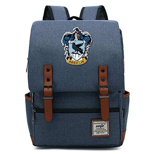 Harry Potter Rucksack für Mädchen Jungen Leichte Büchertasche 7~15 Grade Student Pack Gryffindor Blue von MMZ