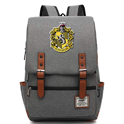 Harry Potter Rucksack für Mädchen Jungen Leichte Büchertasche 7~15 Grade Student Pack Gryffindor Grey von MMZ