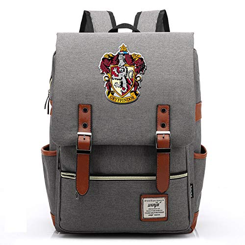 Harry Potter Rucksack für Mädchen Jungen Light Book Bag 7~15 Grade Student Pack Gryffindor Grey von MMZ