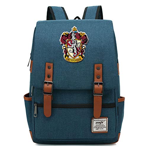 MMZ Harry Potter Rucksack Gryffindor Schultasche Damen Jugend Kinder Reiserucksack Medium Army Blue von MMZ