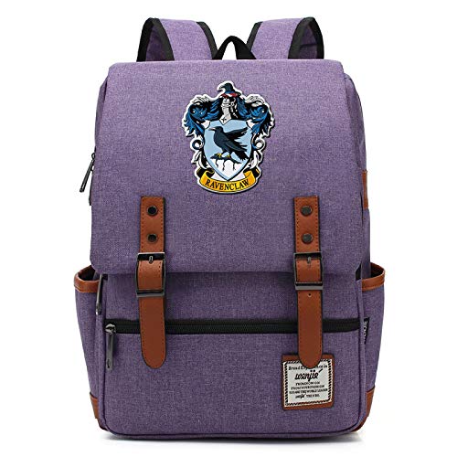MMZ Lässige Schultasche Ravenclaw Rucksack für Jungen und Mädchen Harry Potter Rucksack für Männer und Frauen Large Purple von MMZ
